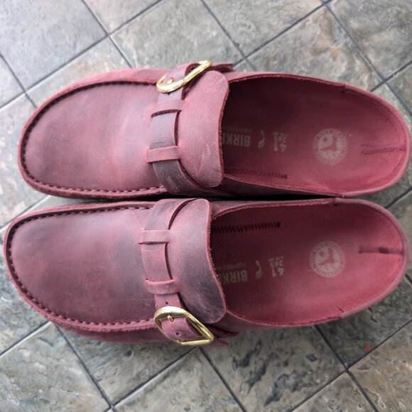 Birkenstock Buckley 41 Oiled Leather Zinfandel Women's 10 - 10.5 EUC - Picture 2 of 6